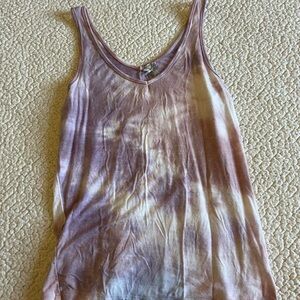 Purple Tie-Dye Sleeveless Tank Top